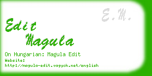 edit magula business card
